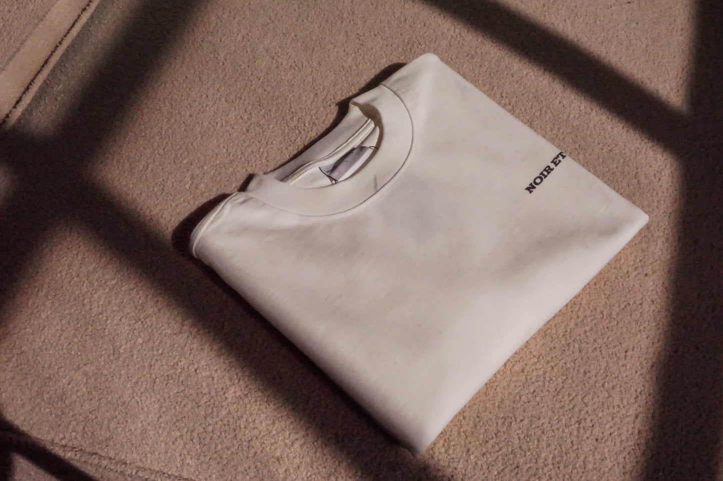 White Premium Heavyweight T-Shirt With Hand Design