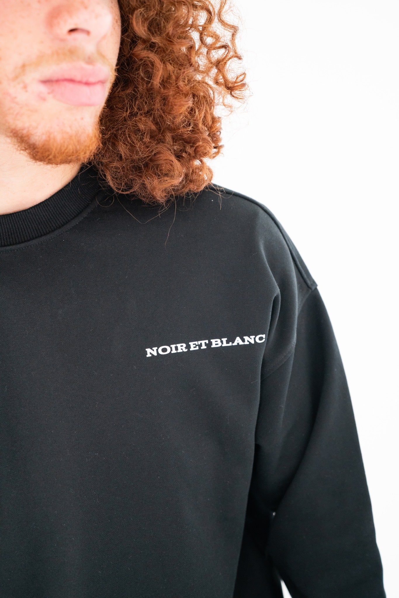 Black Every Day Sweatshirt With Hand Design