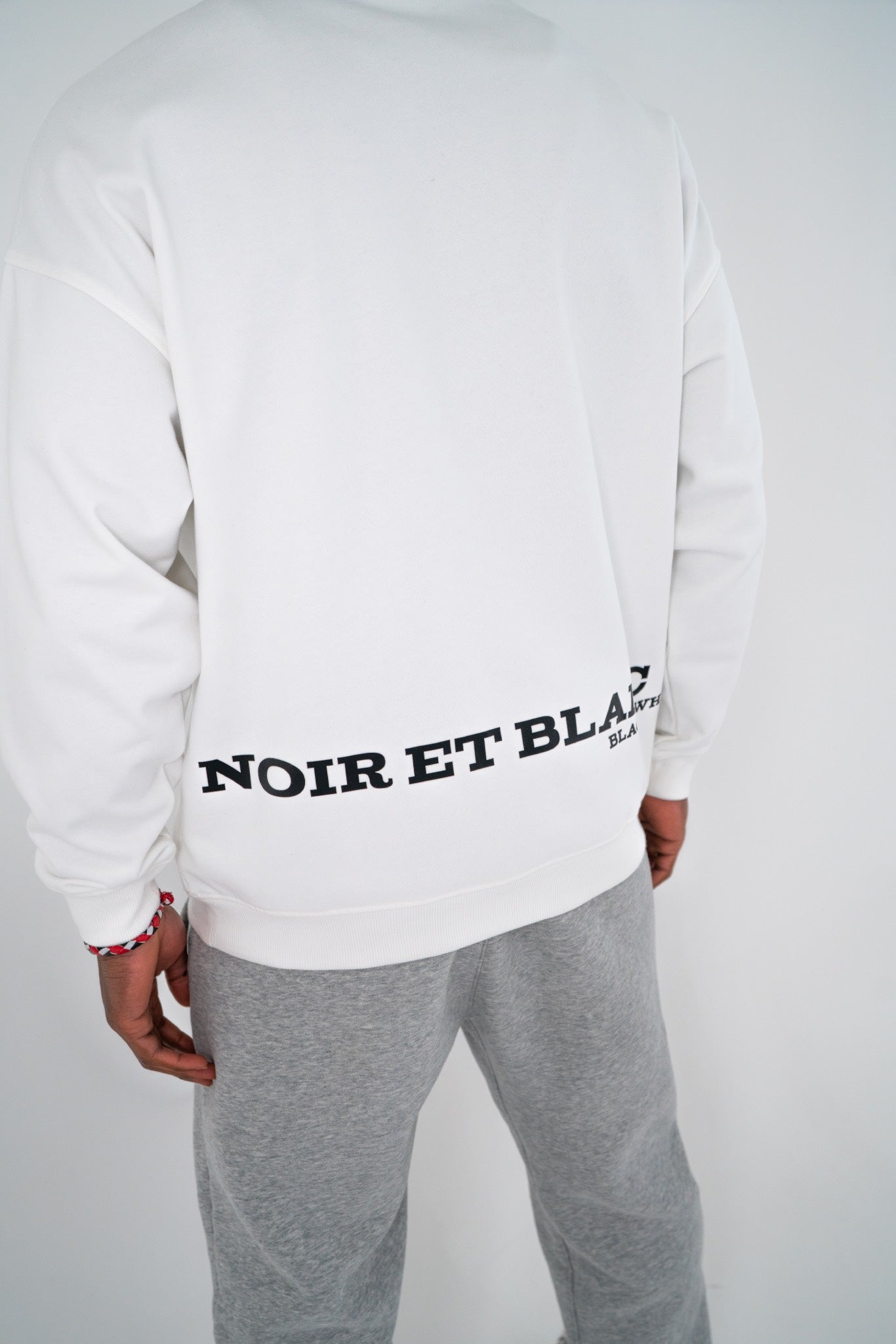 White Every day Sweatshirt with Back Logo