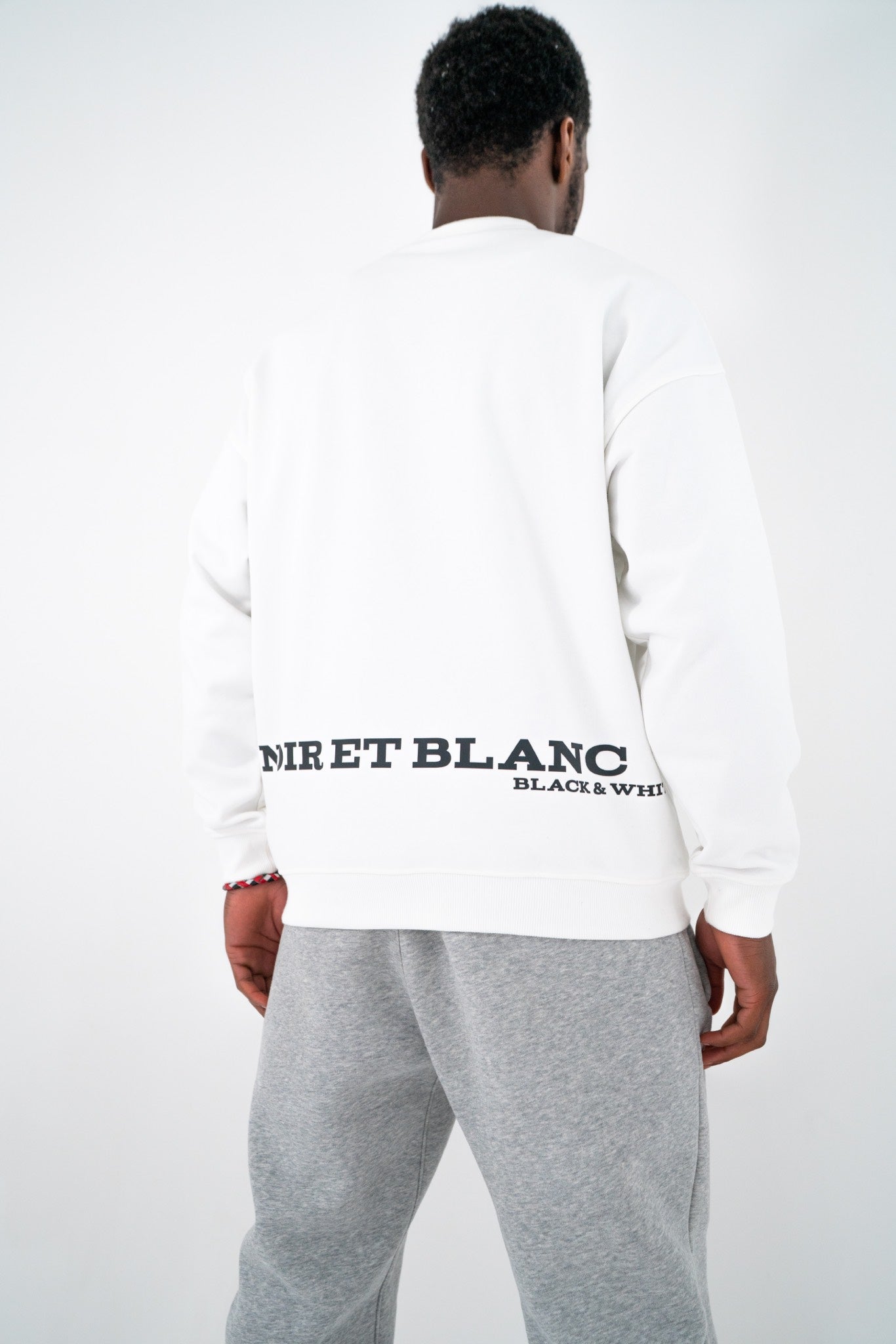 White Every day Sweatshirt with Back Logo