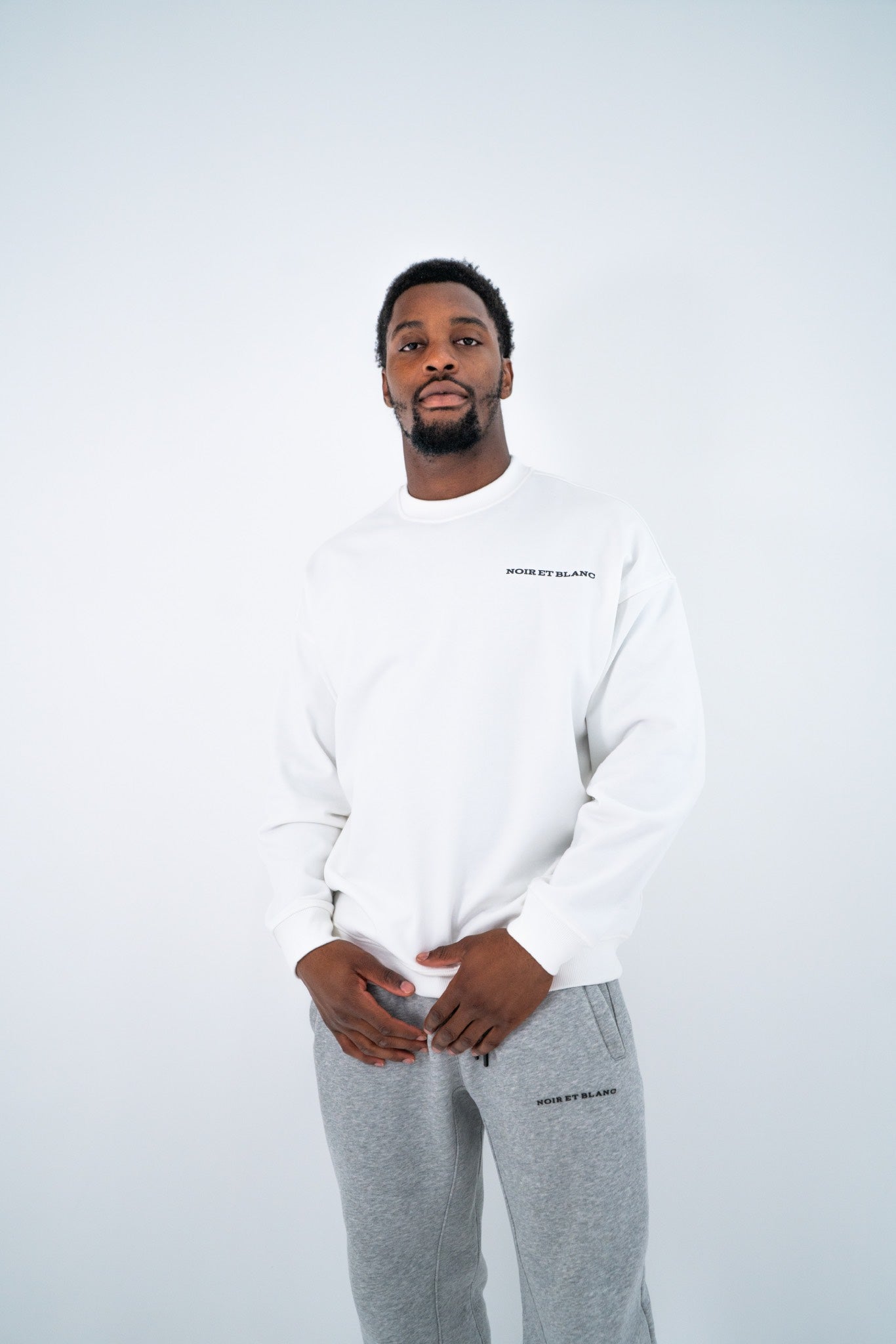 White Every Day Sweatshirt With Hand Design