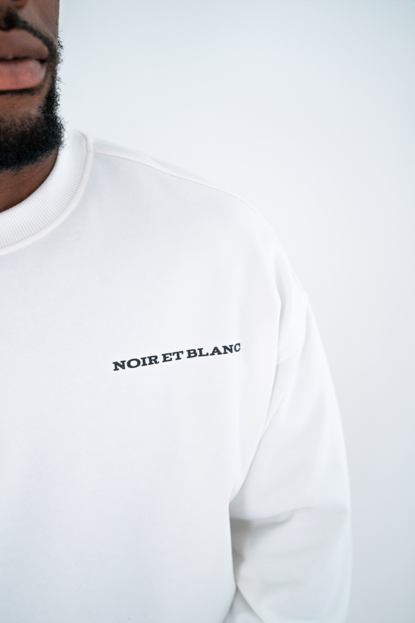 White Every Day Sweatshirt With Hand Design
