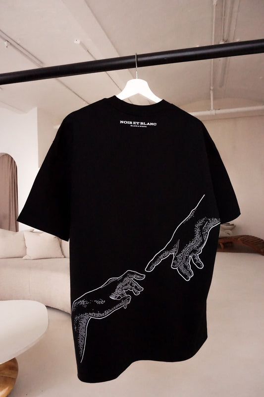 Black Premium Heavyweight T-Shirt With Hand Design