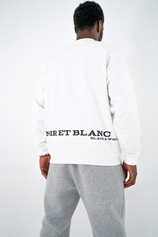 White Every day Sweatshirt with Back Logo